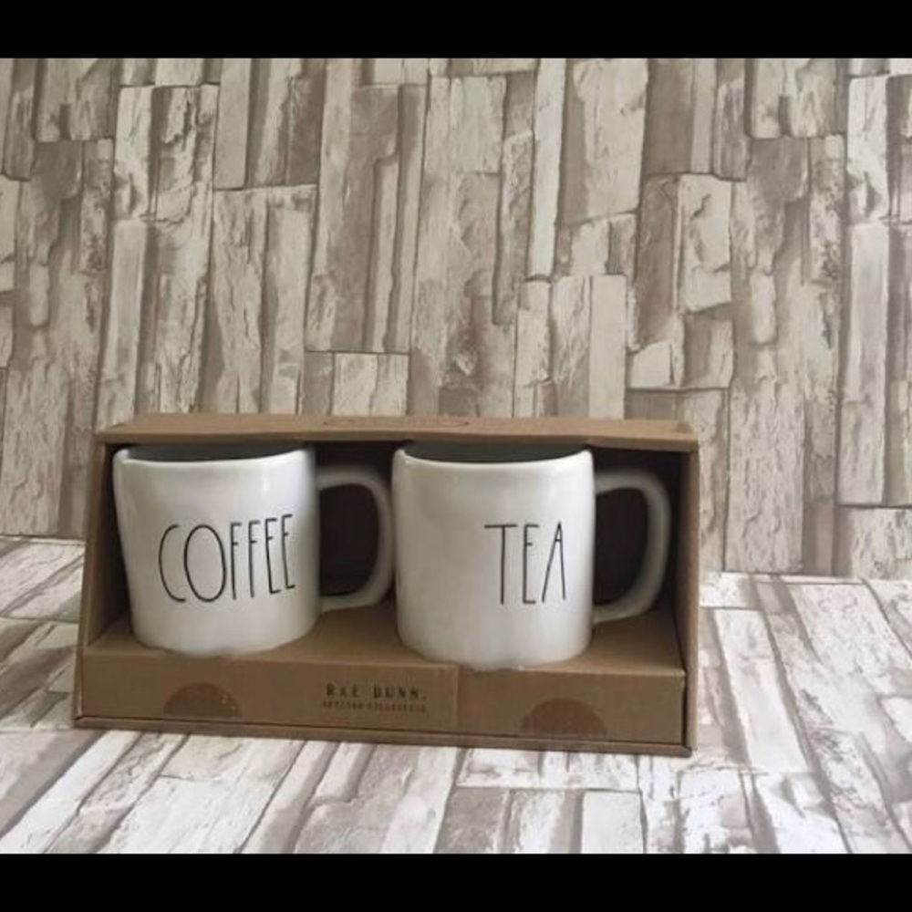 Rae Dunn 2 pcs coffee & tea mug set